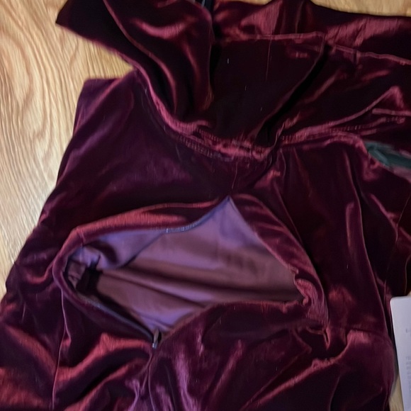 BHLDN Edison Red Velvet Dress Size 6 NWT - Picture 15 of 16